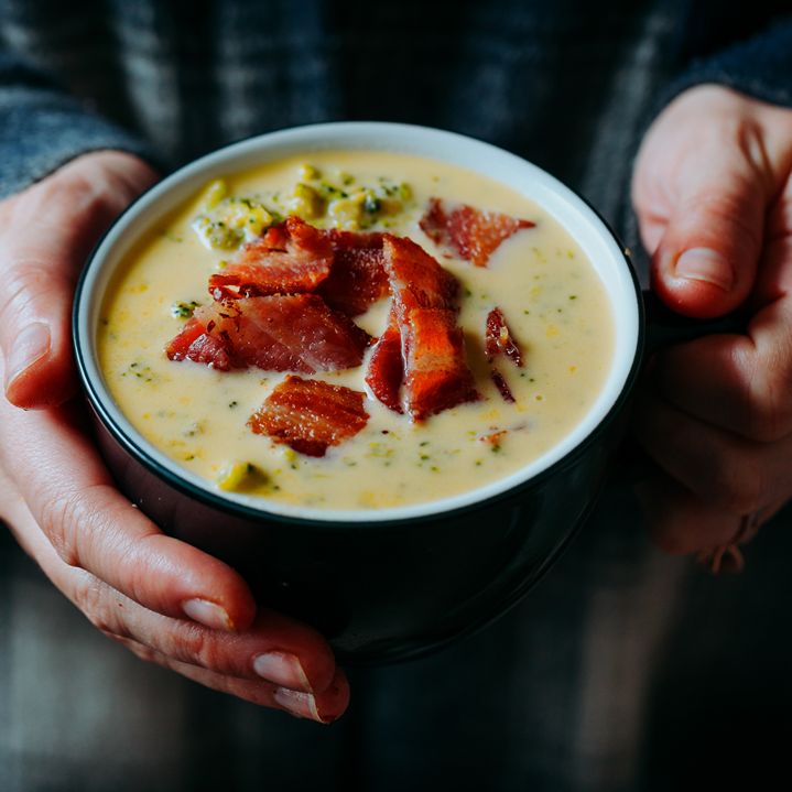 Man holding a soup